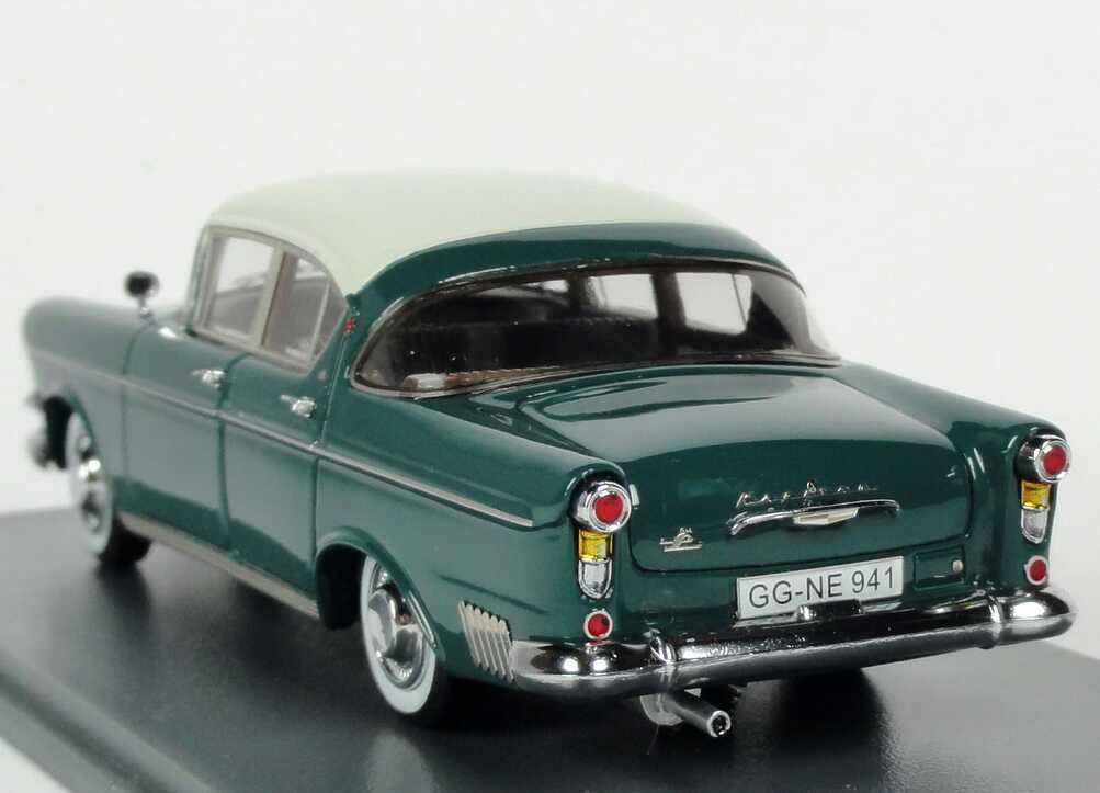 Foto 1:43 Opel Kapitän P1 2.5L (1958) grün, Dach weiß NEO Scale Models 43941