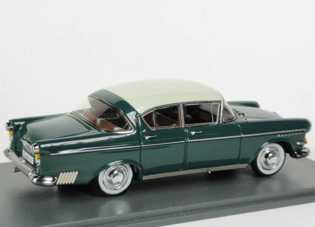 Foto 1:43 Opel Kapitän P1 2.5L (1958) grün, Dach weiß NEO Scale Models 43941
