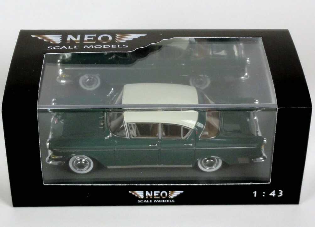 Foto 1:43 Opel Kapitän P1 2.5L (1958) grün, Dach weiß NEO Scale Models 43941
