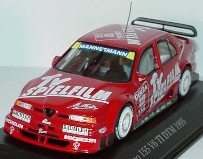 Foto 1:43 Alfa Romeo 155 V6 TI DTM 1995 Schübel, TV Spielfilm Nr.12, Alboreto (Presentation) Minichamps 430950212