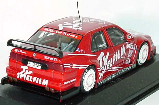 Foto 1:43 Alfa Romeo 155 V6 TI DTM 1995 Schübel, TV Spielfilm Nr.12, Alboreto (Presentation) Minichamps 430950212