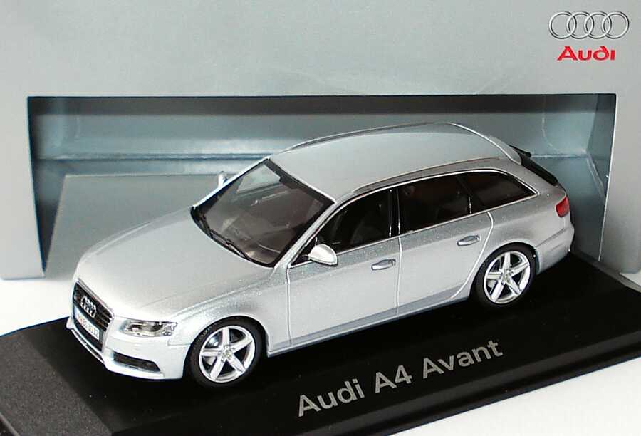 Audi A4 Avant (B8) eissilber-met. Werbemodell Minichamps 5010804223 in der  1zu87.com Modellauto-Galerie