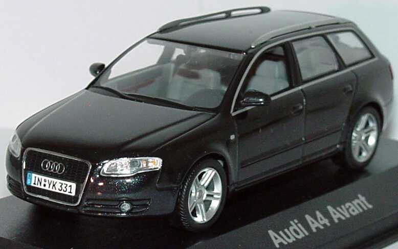 Audi A4 Avant (Facelift 2004) phantomschwarz-met. Werbemodell Minichamps  5010404233 in der 1zu87.com Modellauto-Galerie