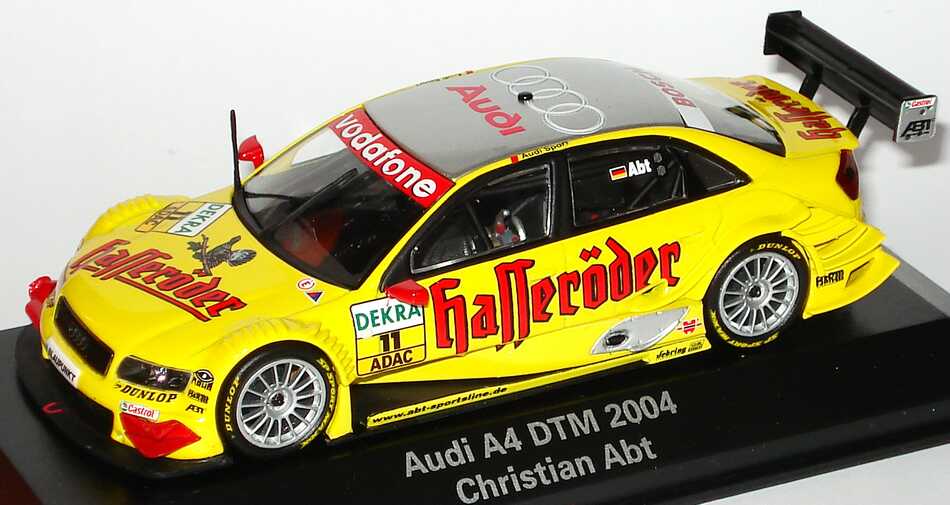 Foto 1:43 Audi A4 DTM 2004 Hasseröder Nr.11, Christian Abt Werbemodell Minichamps 5020400503