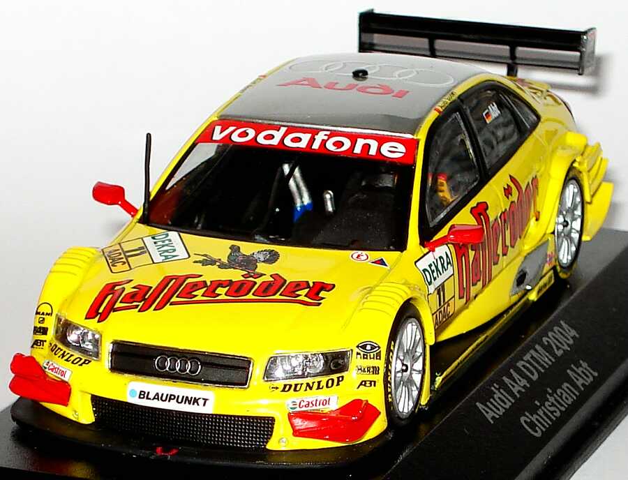 Foto 1:43 Audi A4 DTM 2004 Hasseröder Nr.11, Christian Abt Werbemodell Minichamps 5020400503