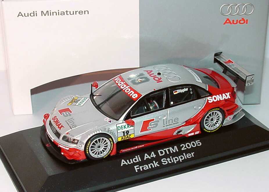 Foto 1:43 Audi A4 DTM 2005 Audi S Line, Sonax Nr.19, Frank Stippler Werbemodell Minichamps 5020500803