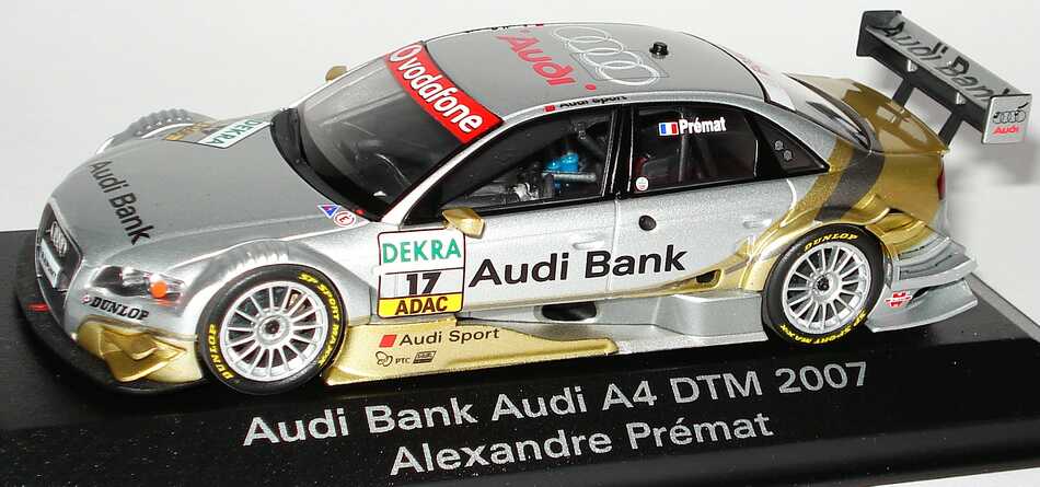 Foto 1:43 Audi A4 DTM 2007 Phoenix Racing Audi Bank Nr.17 Alexandre Prémat - Werbemodell - Minichamps 5020700183