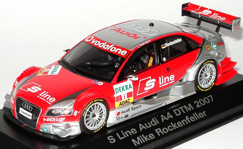 Foto 1:43 Audi A4 DTM 2007 Audi S Line Nr.11, Mike Rockenfeller Werbemodell Minichamps 5020700163