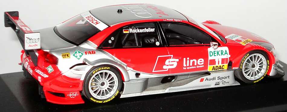 Foto 1:43 Audi A4 DTM 2007 Audi S Line Nr.11, Mike Rockenfeller Werbemodell Minichamps 5020700163