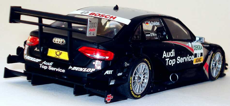 Foto 1:43 Audi A4 DTM 2008 Abt, GW:plus, Top Service Nr.10, Timo Scheider Werbemodell Minichamps 5020800113