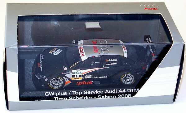 Foto 1:43 Audi A4 DTM 2008 Abt, GW:plus, Top Service Nr.10, Timo Scheider Werbemodell Minichamps 5020800113