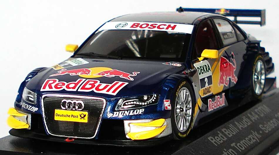 Foto 1:43 Audi A4 DTM 2008 Abt, Red Bull Nr.2, Martin Tomczyk Werbemodell Minichamps 5020800133