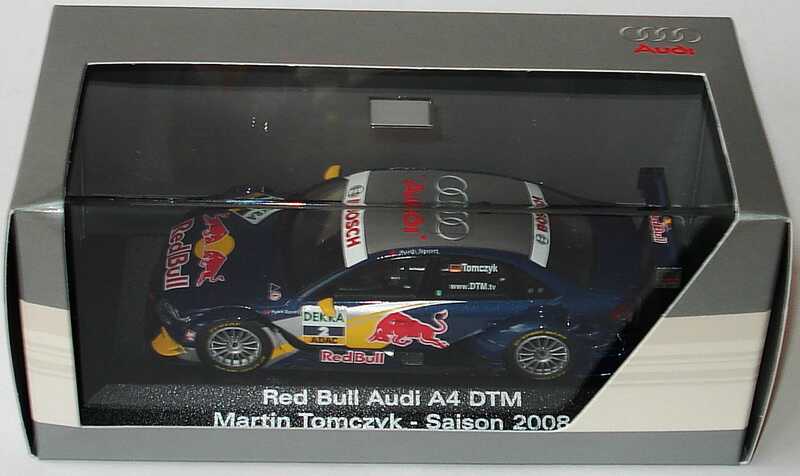 Foto 1:43 Audi A4 DTM 2008 Abt, Red Bull Nr.2, Martin Tomczyk Werbemodell Minichamps 5020800133