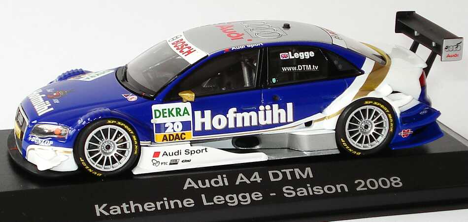 Foto 1:43 Audi A4 DTM 2008 (Modell 2006) Futurecom-TME, Hofmühl Nr.20, Katherine Legge Werbemodell Minichamps 5020800193