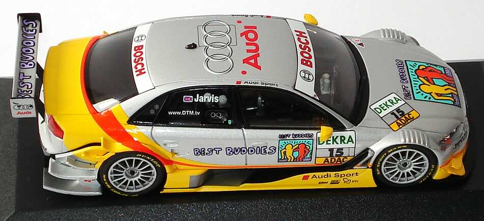 Foto 1:43 Audi A4 DTM 2008 (Modell 2007) Phoenix, Best Buddies Nr.15, Oliver Jarvis Werbemodell Minichamps 5020800183