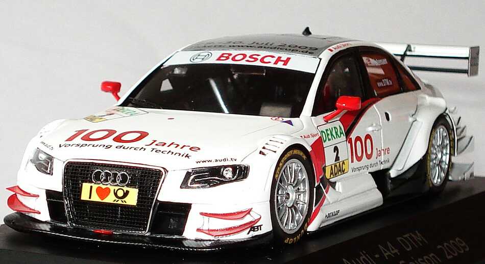 Foto 1:43 Audi A4 DTM 2009 Abt, 100 Jahre Audi Nr.2, Tom Kristensen Werbemodell Spark 5020900133