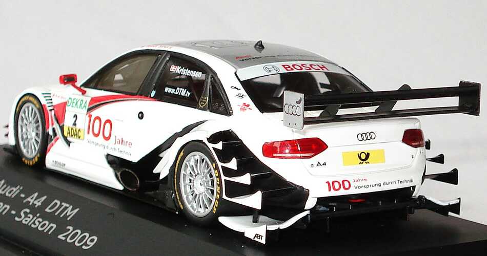 Foto 1:43 Audi A4 DTM 2009 Abt, 100 Jahre Audi Nr.2, Tom Kristensen Werbemodell Spark 5020900133