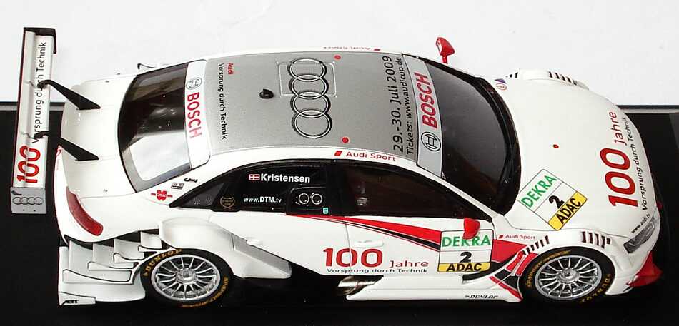 Foto 1:43 Audi A4 DTM 2009 Abt, 100 Jahre Audi Nr.2, Tom Kristensen Werbemodell Spark 5020900133