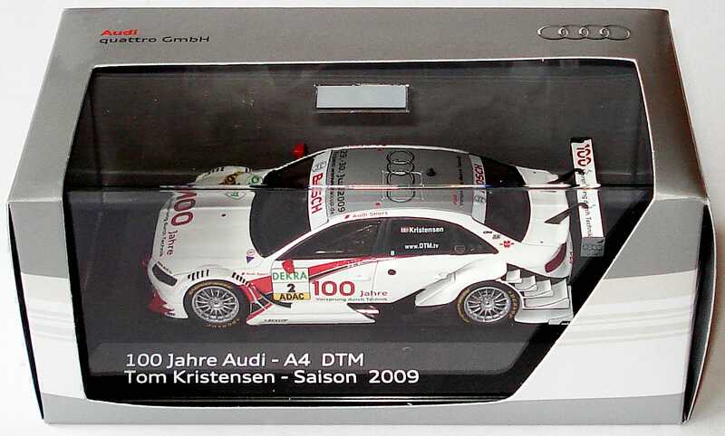 Foto 1:43 Audi A4 DTM 2009 Abt, 100 Jahre Audi Nr.2, Tom Kristensen Werbemodell Spark 5020900133