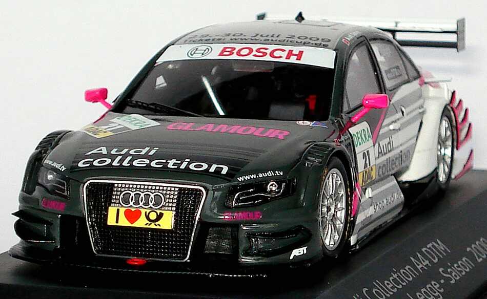 Foto 1:43 Audi A4 DTM 2009 (Modell 2008) Abt, Audi Collection Nr.21, Katherine Legge Werbemodell Spark 5020900193