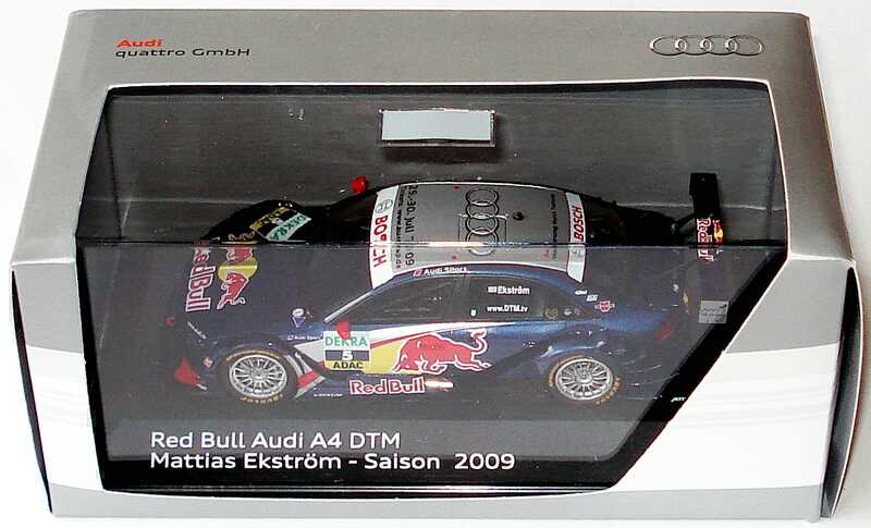 Foto 1:43 Audi A4 DTM 2009 Abt, Red Bull Nr.5, Mattias Ekström Werbemodell Spark 5020900123