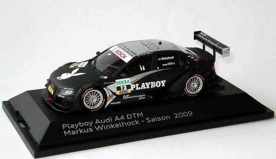 Foto 1:43 Audi A4 DTM 2009 (Modell 2008) Rosberg, Playboy Nr.12, Markus Winkelhock Werbemodell Spark 5020900163