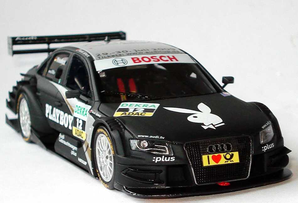 Foto 1:43 Audi A4 DTM 2009 (Modell 2008) Rosberg, Playboy Nr.12, Markus Winkelhock Werbemodell Spark 5020900163