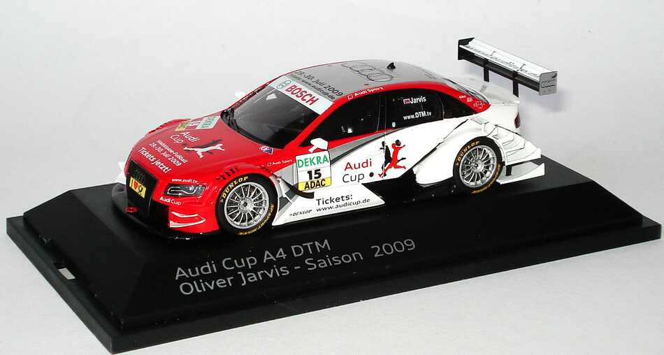 Foto 1:43 Audi A4 DTM 2009 (Modell 2008) Phoenix, Audi Cup Nr.15, Oliver Jarvis Werbemodell Spark 5020900173