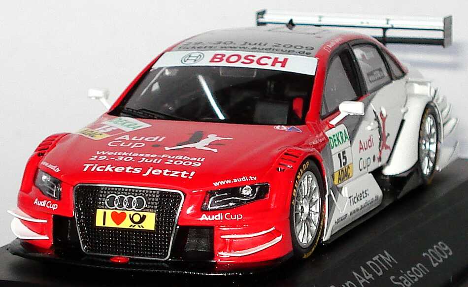Foto 1:43 Audi A4 DTM 2009 (Modell 2008) Phoenix, Audi Cup Nr.15, Oliver Jarvis Werbemodell Spark 5020900173