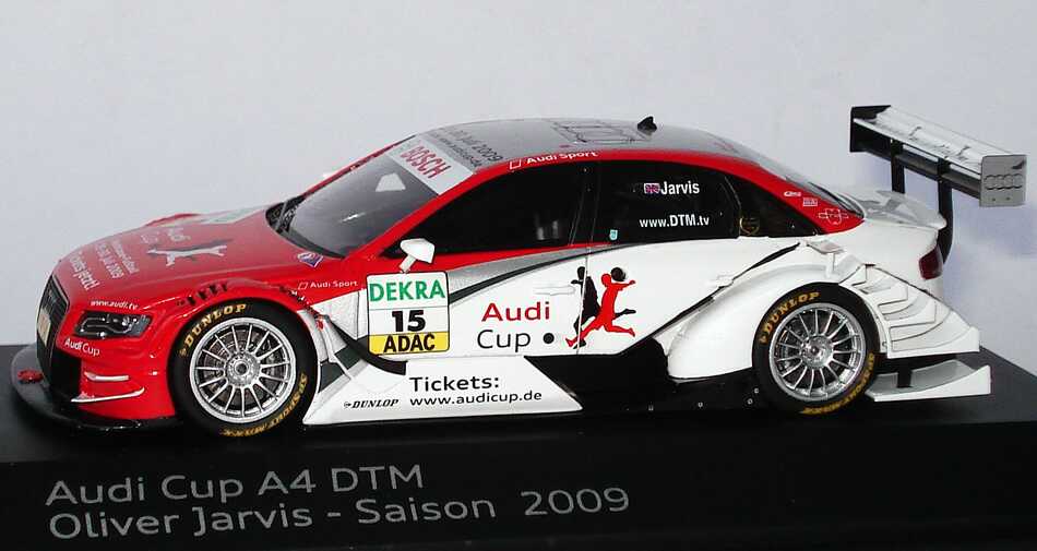 Foto 1:43 Audi A4 DTM 2009 (Modell 2008) Phoenix, Audi Cup Nr.15, Oliver Jarvis Werbemodell Spark 5020900173