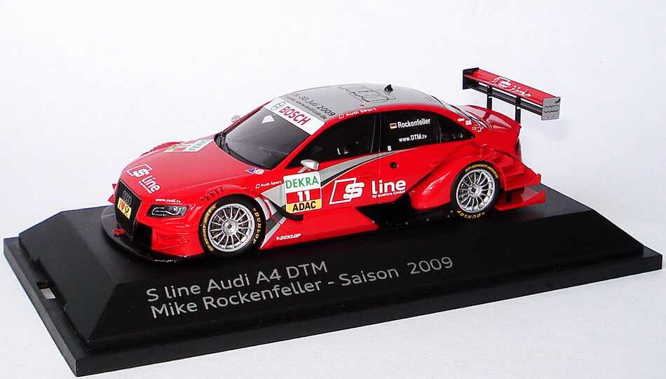 Foto 1:43 Audi A4 DTM 2009 (Modell 2008) Rosberg, Audi S-Line Nr.11, Mike Rockenfeller Werbemodell Spark 5020900153