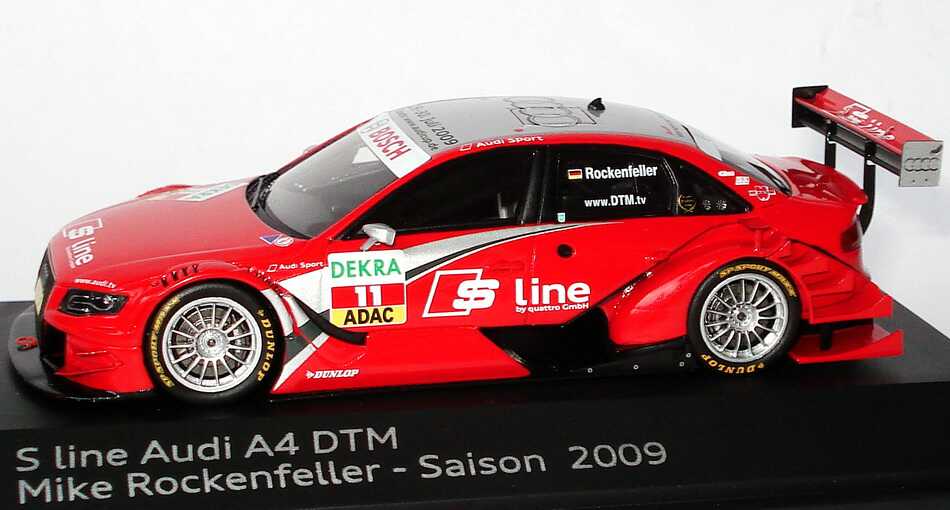 Foto 1:43 Audi A4 DTM 2009 (Modell 2008) Rosberg, Audi S-Line Nr.11, Mike Rockenfeller Werbemodell Spark 5020900153