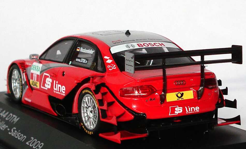 Foto 1:43 Audi A4 DTM 2009 (Modell 2008) Rosberg, Audi S-Line Nr.11, Mike Rockenfeller Werbemodell Spark 5020900153