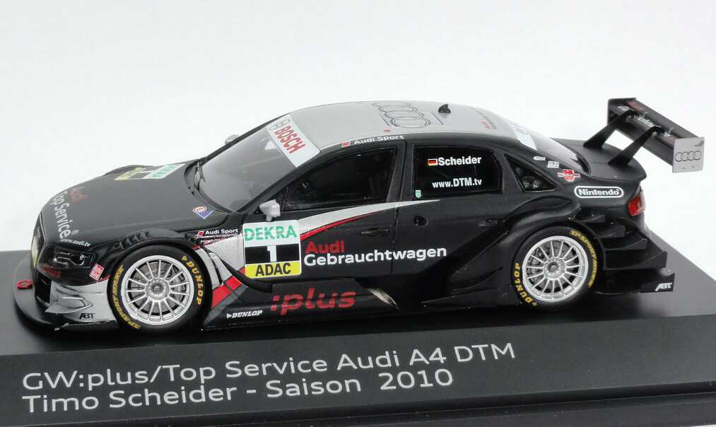 Foto 1:43 Audi A4 DTM 2010 Abt, GW:plus/Top Service Nr.1, Timo Scheider Werbemodell Spark 5021000123
