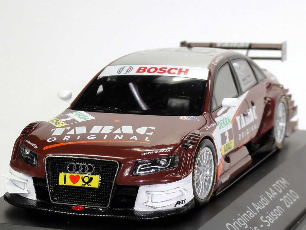 Foto 1:43 Audi A4 DTM 2010 Abt, Tabac Original Nr.2, Oliver Jarvis Werbemodell Spark 5021000143