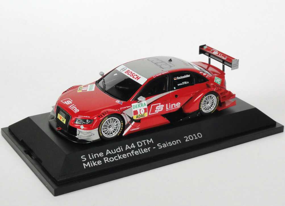 Foto 1:43 Audi A4 DTM 2010 Phoenix, S line Nr.10, Mike Rockenfeller Werbemodell Spark 5021000163