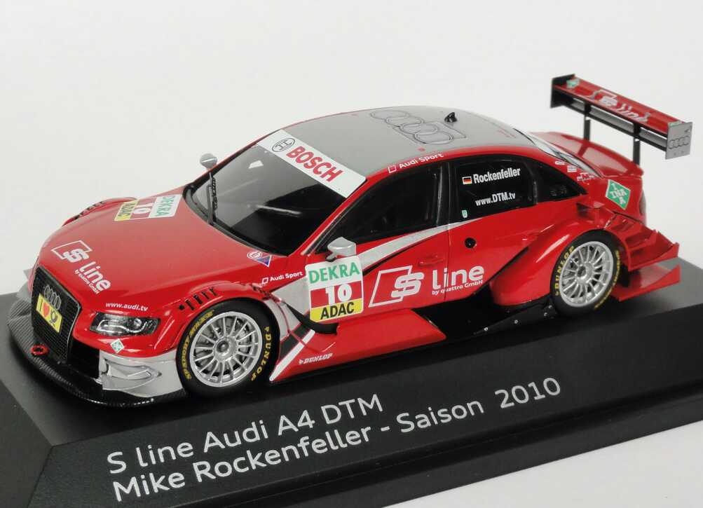 Foto 1:43 Audi A4 DTM 2010 Phoenix, S line Nr.10, Mike Rockenfeller Werbemodell Spark 5021000163