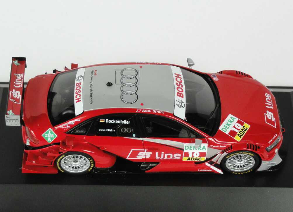 Foto 1:43 Audi A4 DTM 2010 Phoenix, S line Nr.10, Mike Rockenfeller Werbemodell Spark 5021000163