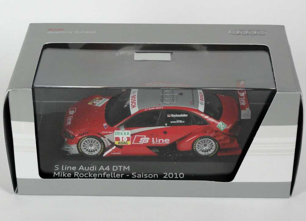 Foto 1:43 Audi A4 DTM 2010 Phoenix, S line Nr.10, Mike Rockenfeller Werbemodell Spark 5021000163
