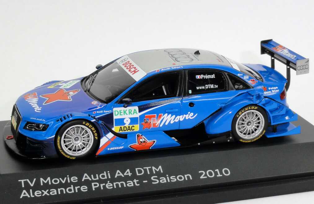 Foto 1:43 Audi A4 DTM 2010 Phoenix, TV Movie Nr.9, Alexandre Prémat Werbemodell Spark 5021000153