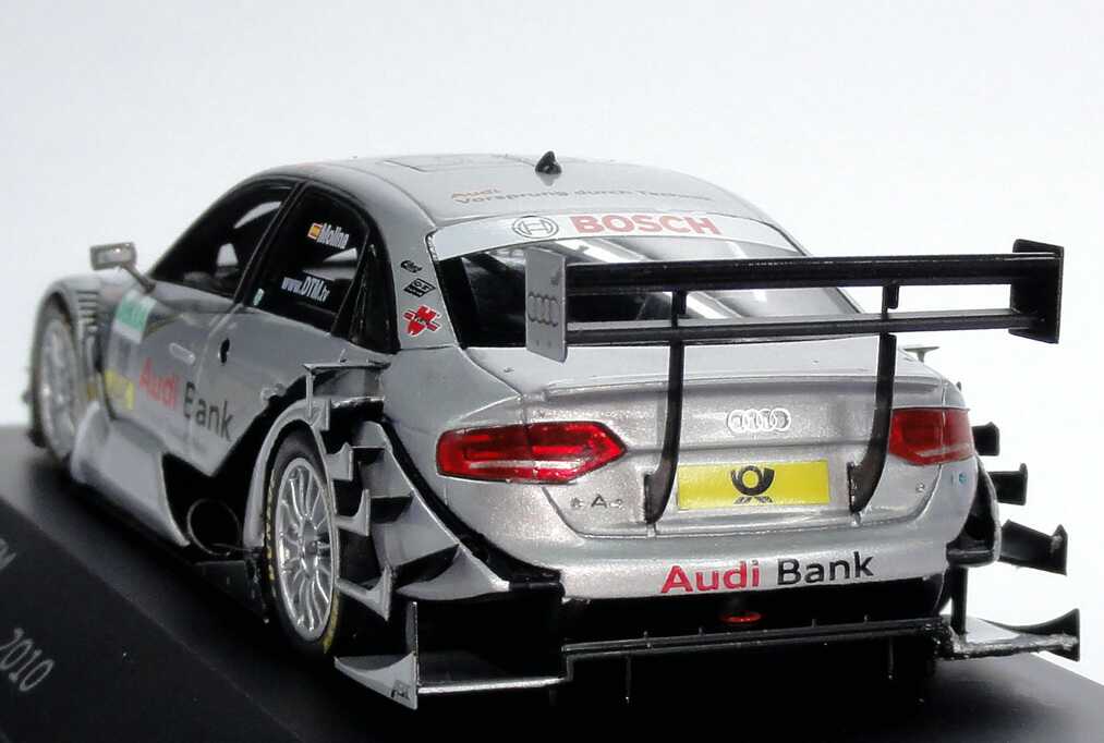 Foto 1:43 Audi A4 DTM 2010 Rookie Team Abt, Audi Bank Nr.19, Miguel Molina Werbemodell Spark 5021000193