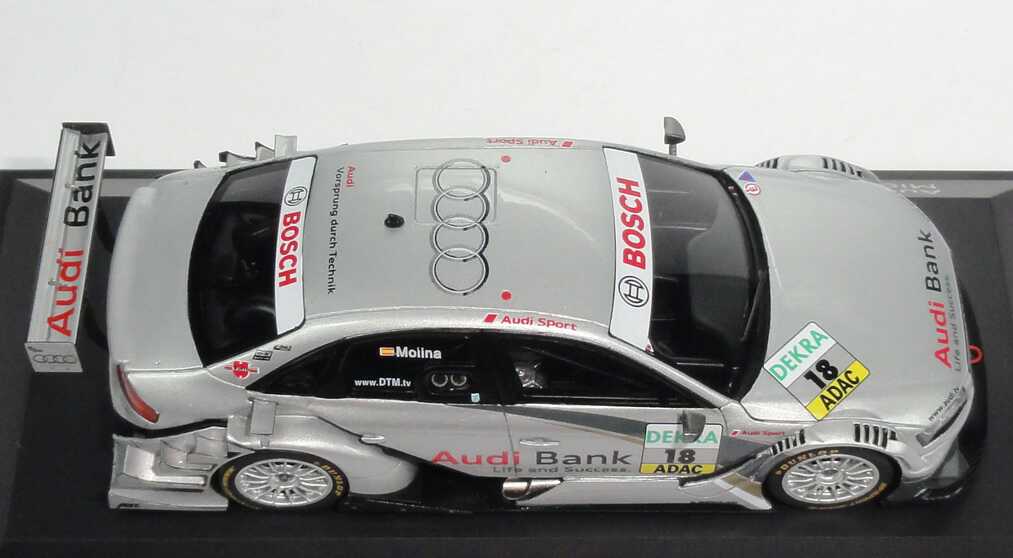 Foto 1:43 Audi A4 DTM 2010 Rookie Team Abt, Audi Bank Nr.19, Miguel Molina Werbemodell Spark 5021000193