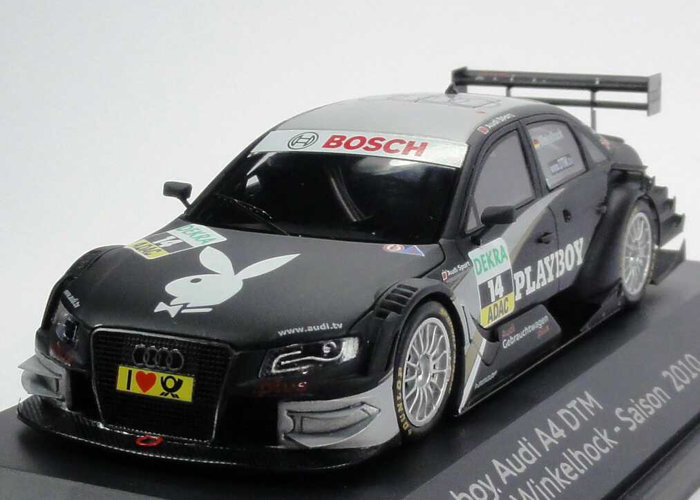 Foto 1:43 Audi A4 DTM 2010 Rosberg, Playboy Nr.14, Markus Winkelhock Werbemodell Spark 5021000173