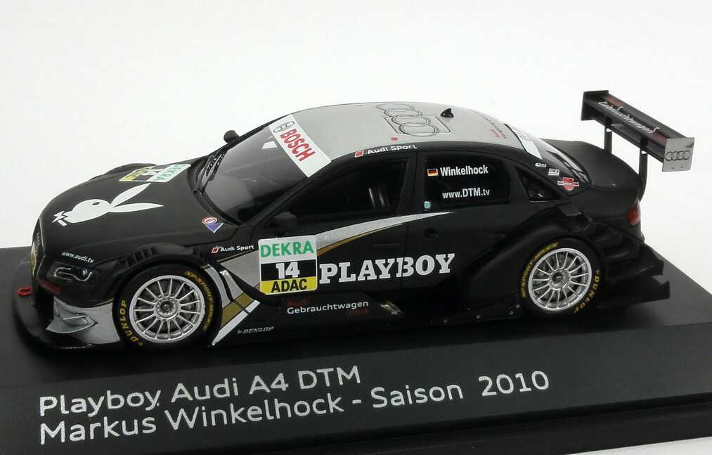 Foto 1:43 Audi A4 DTM 2010 Rosberg, Playboy Nr.14, Markus Winkelhock Werbemodell Spark 5021000173