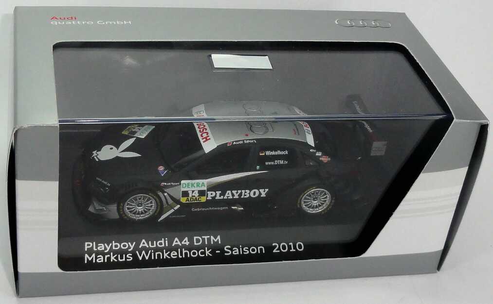 Foto 1:43 Audi A4 DTM 2010 Rosberg, Playboy Nr.14, Markus Winkelhock Werbemodell Spark 5021000173
