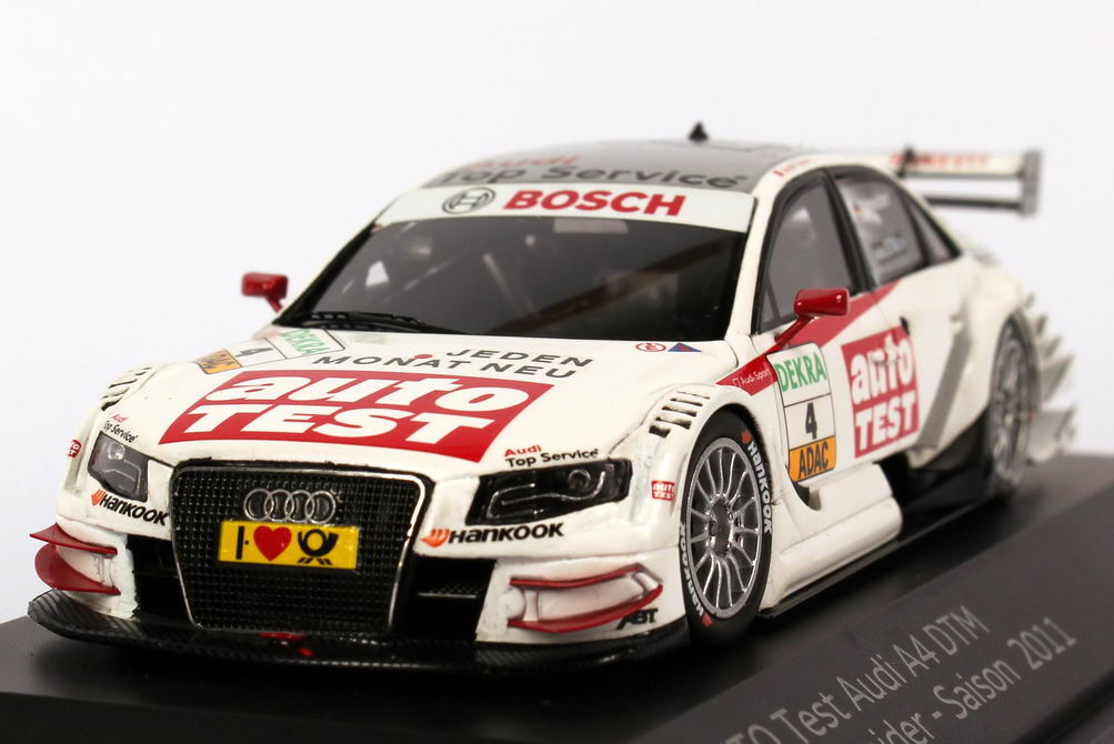 Foto 1:43 Audi A4 DTM 2011 Abt, auto TEST Nr.4, Timo Scheider Werbemodell Spark 5021100213