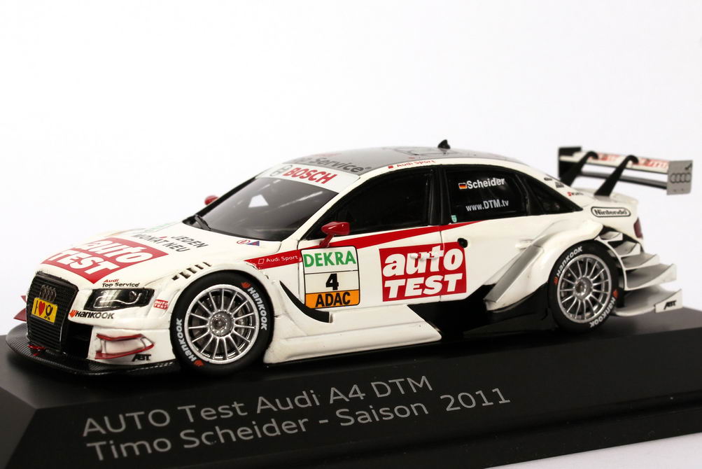 Foto 1:43 Audi A4 DTM 2011 Abt, auto TEST Nr.4, Timo Scheider Werbemodell Spark 5021100213
