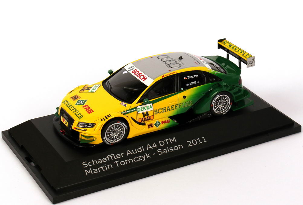 Foto 1:43 Audi A4 DTM 2011 Phoenix, Schaeffler Nr.14, Martin Tomczyk Werbemodell Spark 5021100253