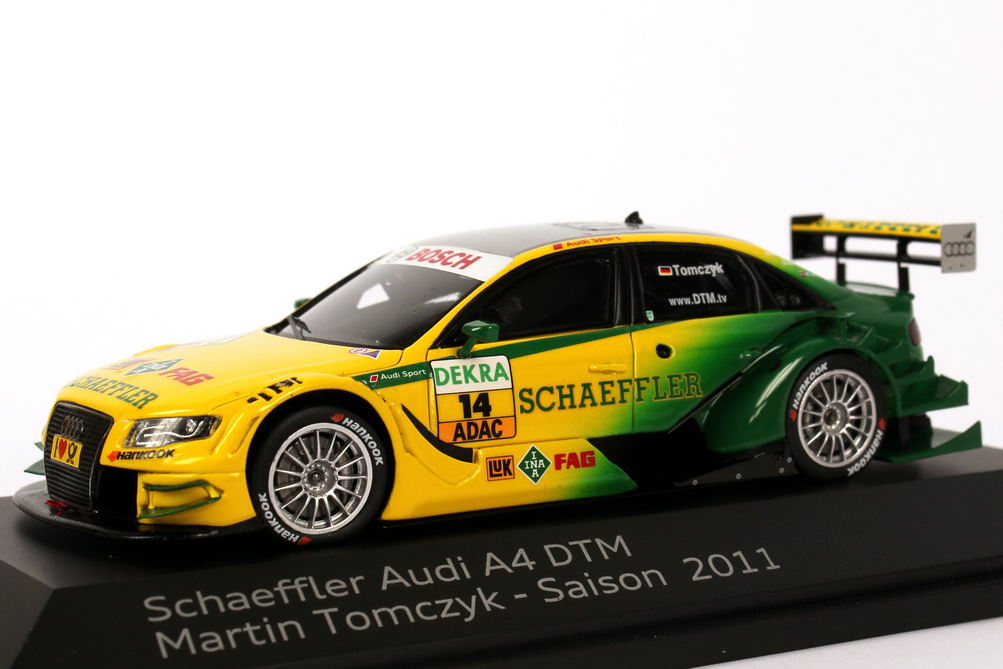Foto 1:43 Audi A4 DTM 2011 Phoenix, Schaeffler Nr.14, Martin Tomczyk Werbemodell Spark 5021100253