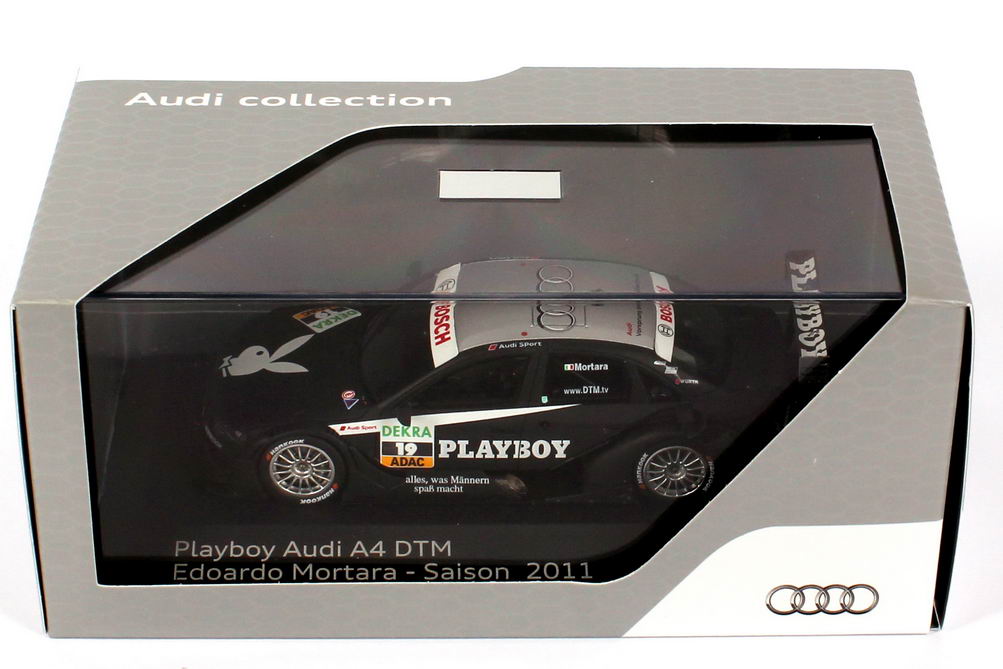Foto 1:43 Audi A4 DTM 2011 Rosberg, Playboy Nr.19, Edoardo Mortara Werbemodell Spark 5021100273